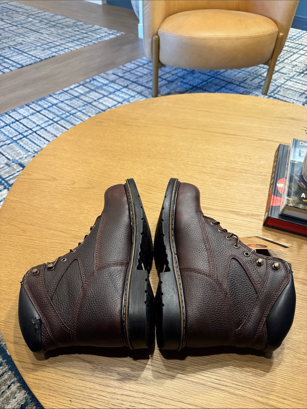 Red Wing Shoes Brown Leather Work Boots - Picture 7 of 15